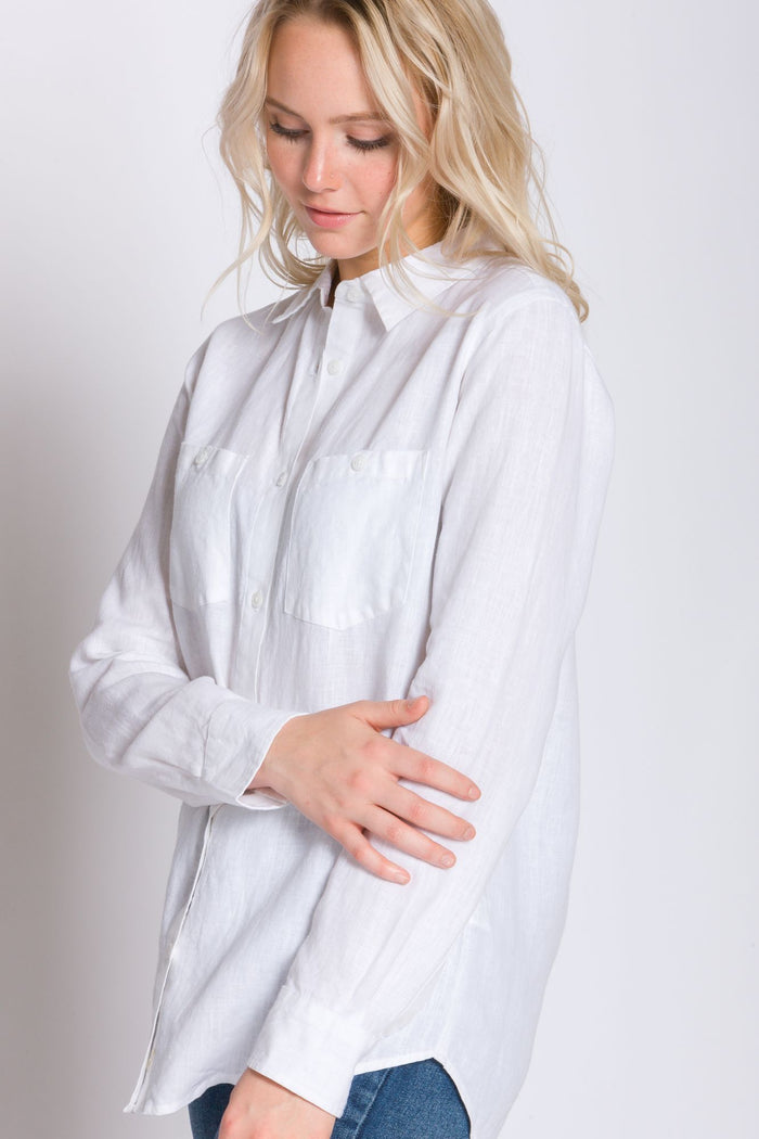 Delora | Women's Long Sleeve Linen Shirt