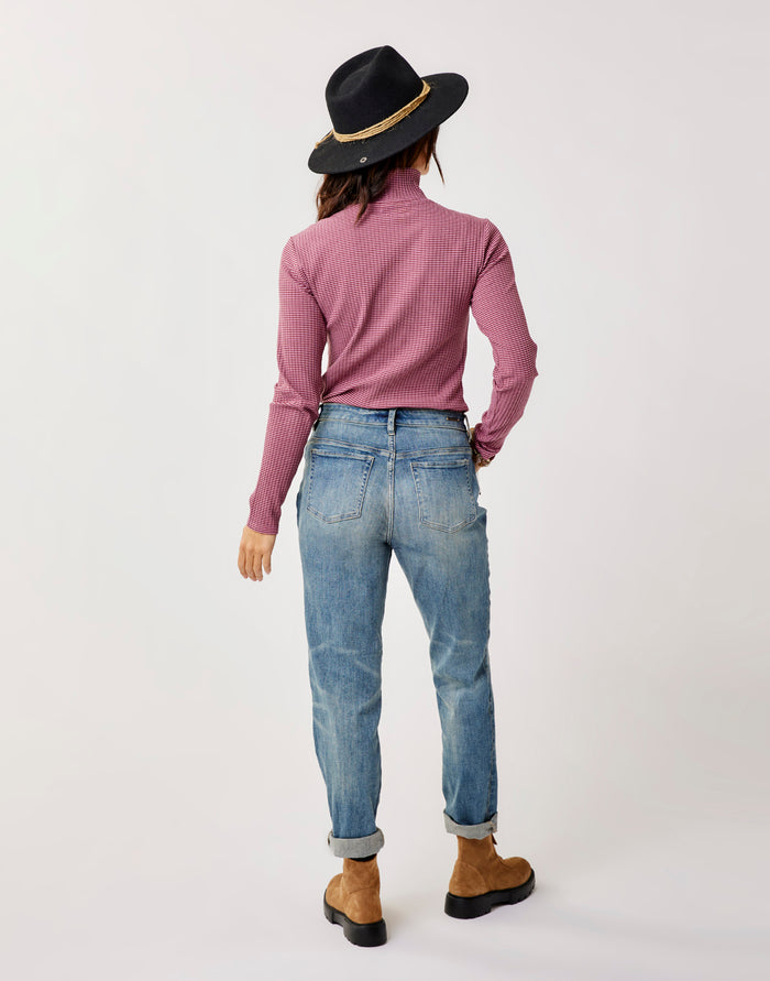 Denise Turtleneck: Orchid Stripe