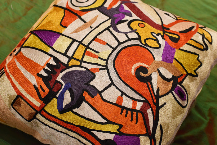 Django s Legacy by Alfred Gockel Accent Pillow Cover Handmade Art Silk 18" x 18" - KashmirDesigns