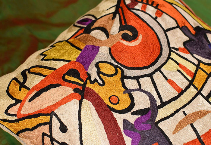Django s Legacy by Alfred Gockel Accent Pillow Cover Handmade Art Silk 18" x 18" - KashmirDesigns