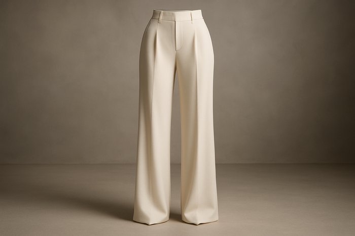 lovely pants with Double Knit Rayon- Off White fancy look
