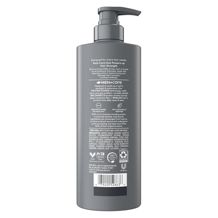 Dove Men+Care Charcoal + Clay Protein Power 2-in-1 Shampoo and Conditioner - 18 oz - 4 Pack