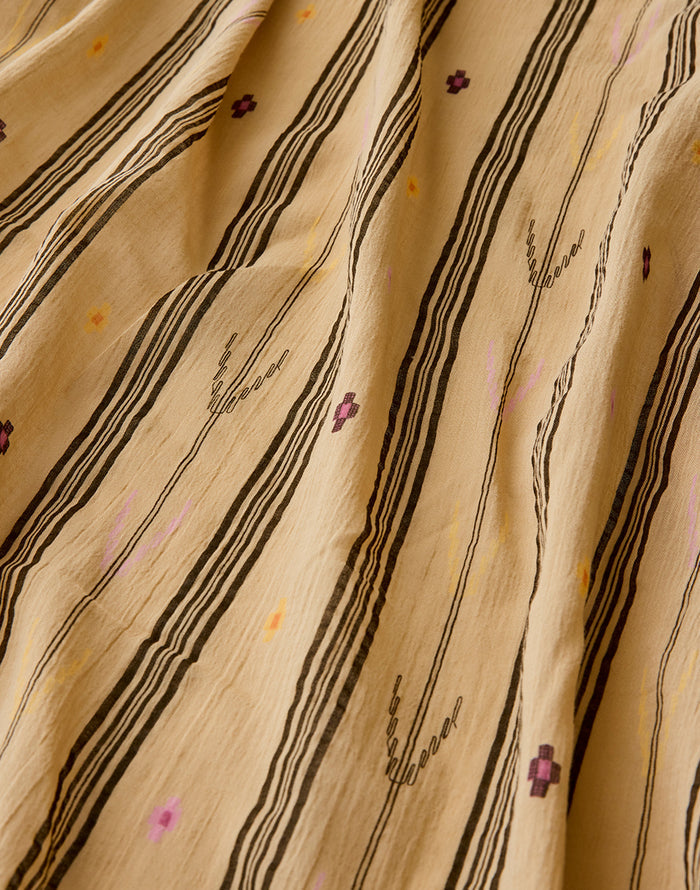 Dylan Gauze Sarong: Rum Stripe