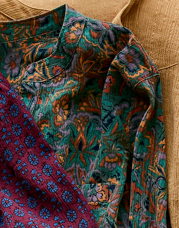Dylan Gauze Shirt: Bistro Floral