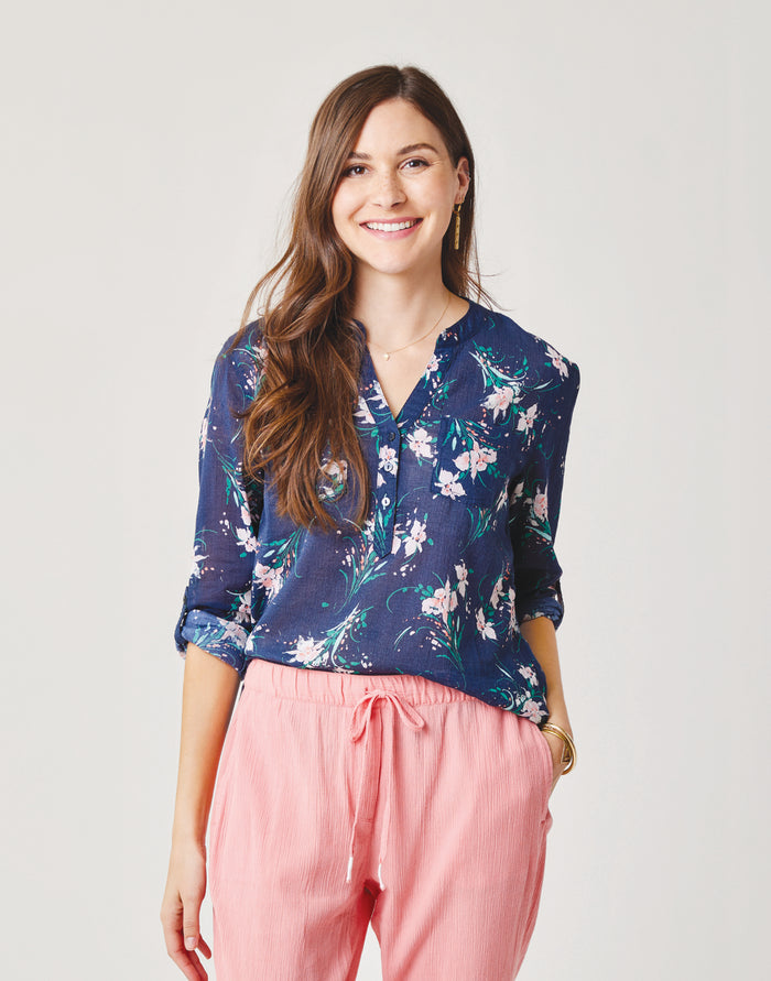 Dylan Gauze Shirt: Bouquet - FINAL SALE