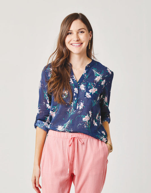 Dylan Gauze Shirt: Bouquet - FINAL SALE