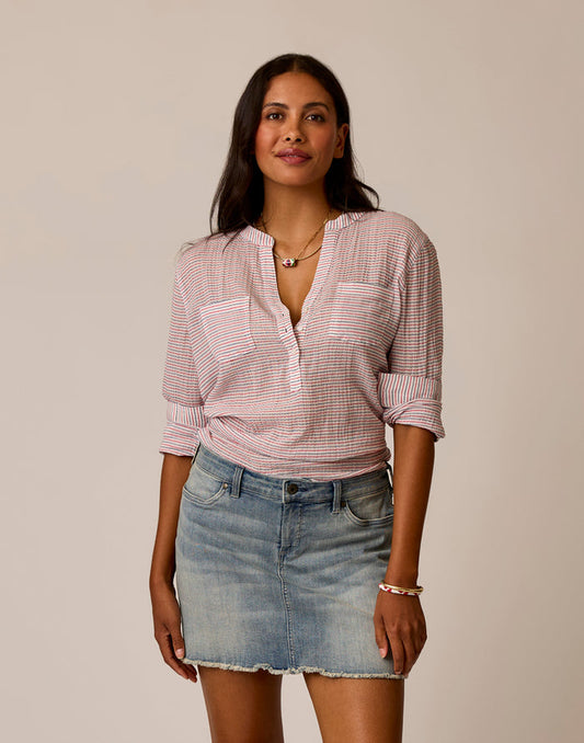 Dylan Gauze Shirt: Captain Stripe