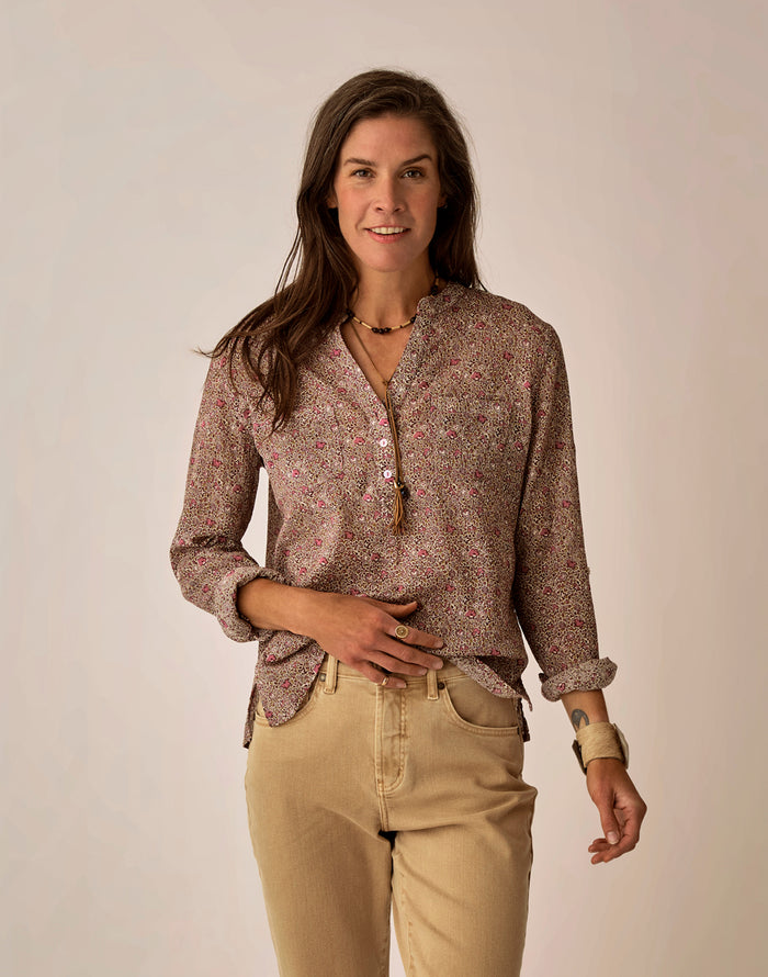 Dylan Gauze Shirt: Golden Garden
