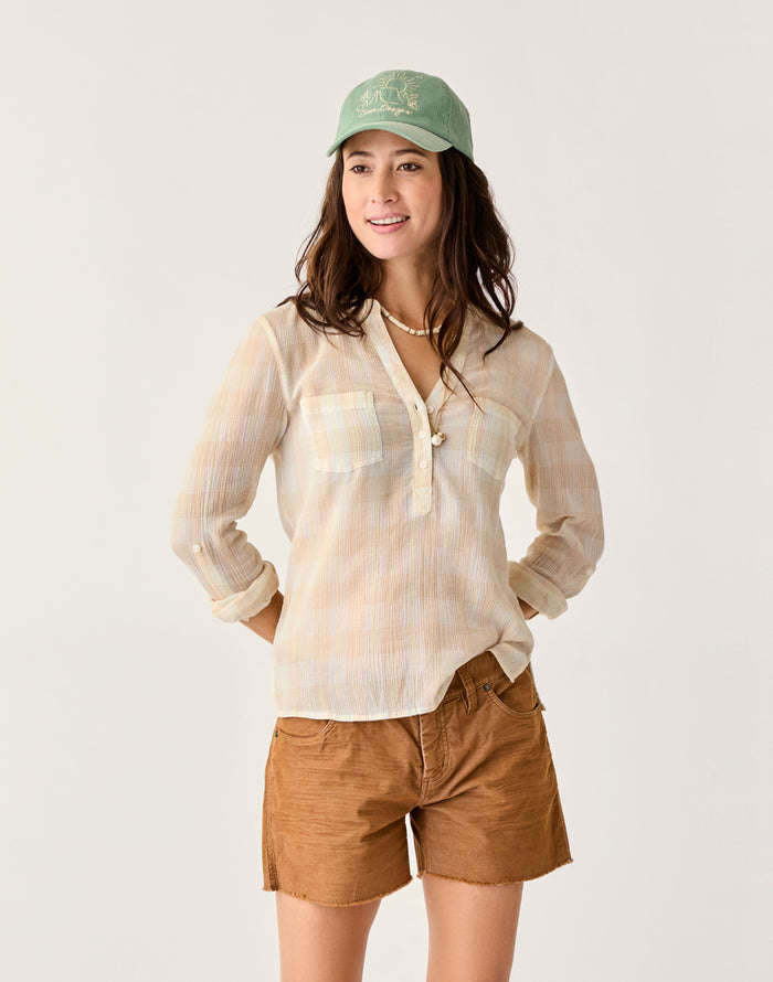 Dylan Gauze Shirt: Multiplaid - FINAL SALE
