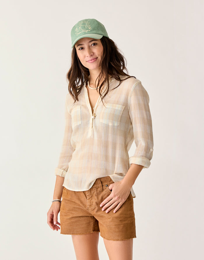 Dylan Gauze Shirt: Multiplaid - FINAL SALE