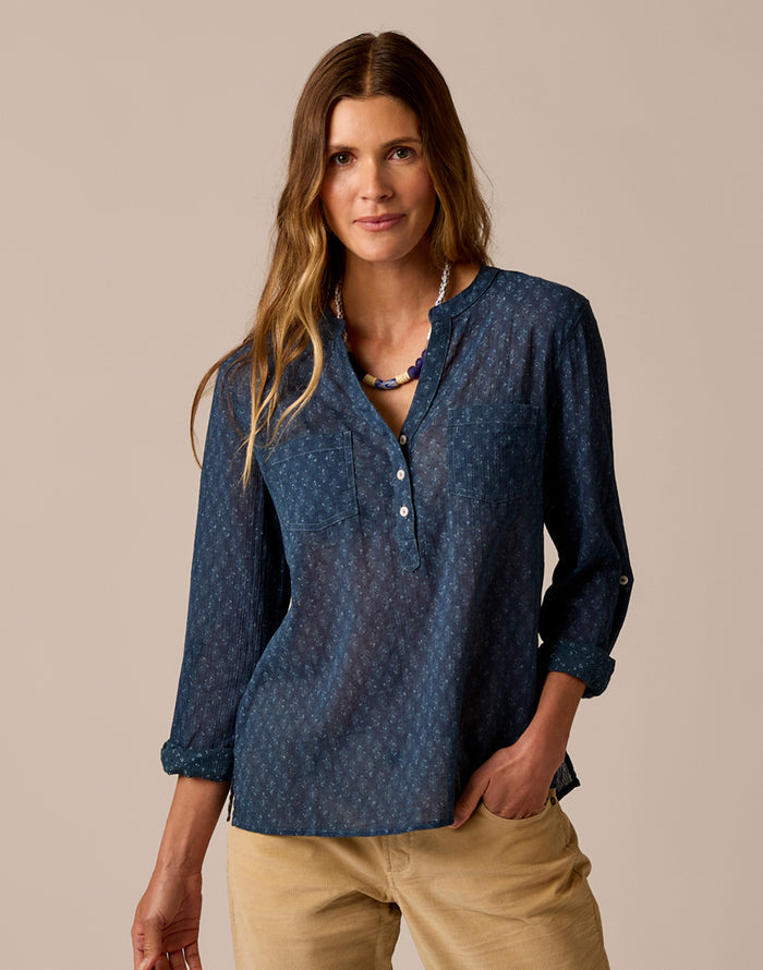 Dylan Gauze Shirt: Orion Fleur