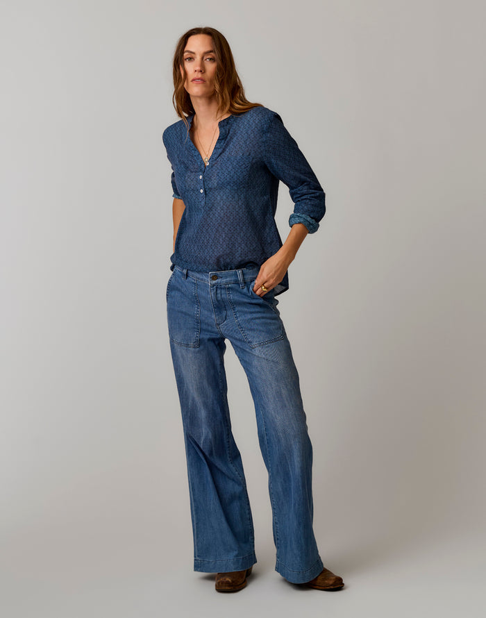 Dylan Gauze Shirt: Orion Fleur