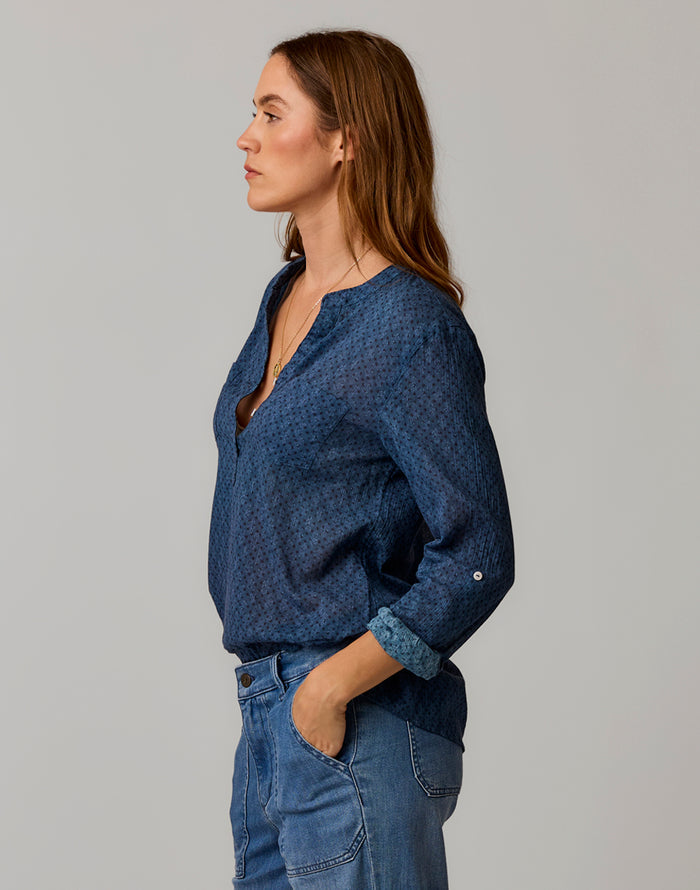 Dylan Gauze Shirt: Orion Fleur
