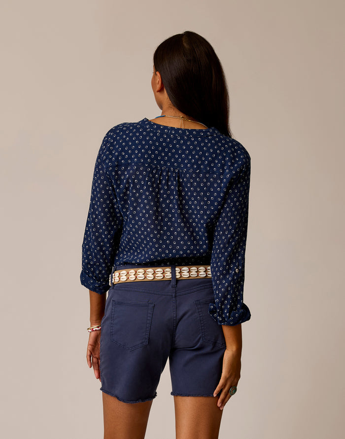 Dylan Gauze Shirt: Petite Bloom