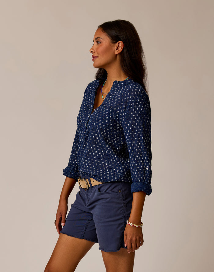 Dylan Gauze Shirt: Petite Bloom
