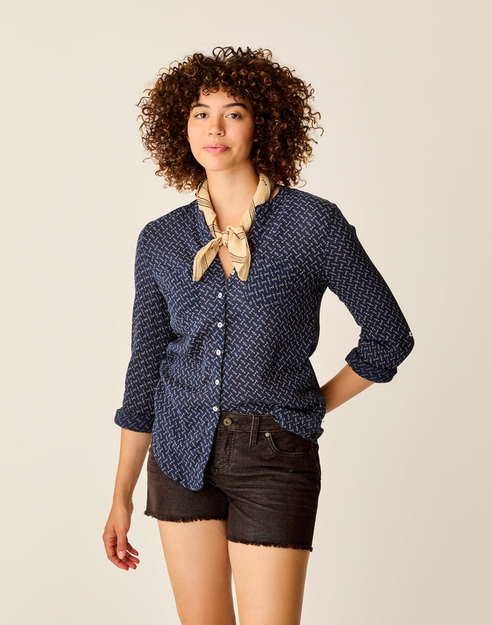 Dylan Gauze Tunic: Navy Disco - FINAL SALE