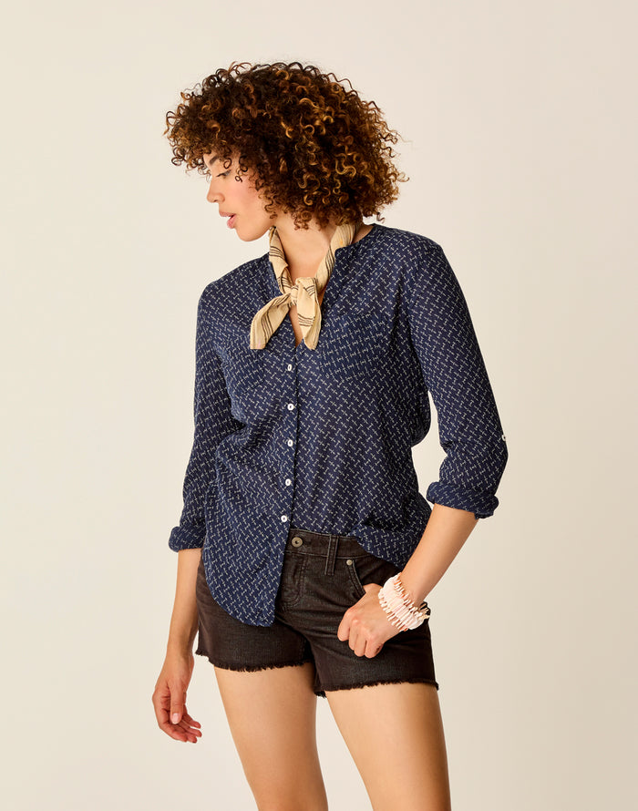 Dylan Gauze Tunic: Navy Disco - FINAL SALE