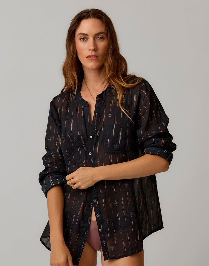 Dylan Gauze Tunic: Ombre Ikat