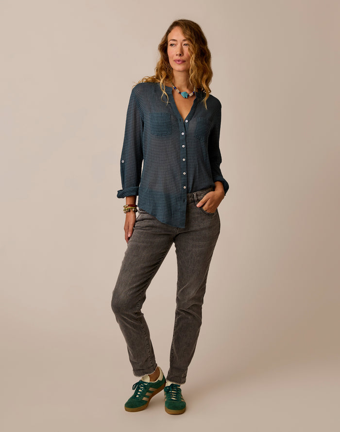 Dylan Gauze Tunic: Orion Stripe