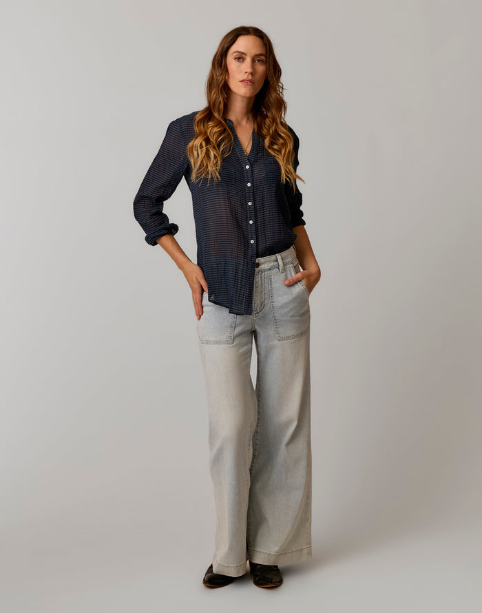 Dylan Gauze Tunic: Orion Stripe
