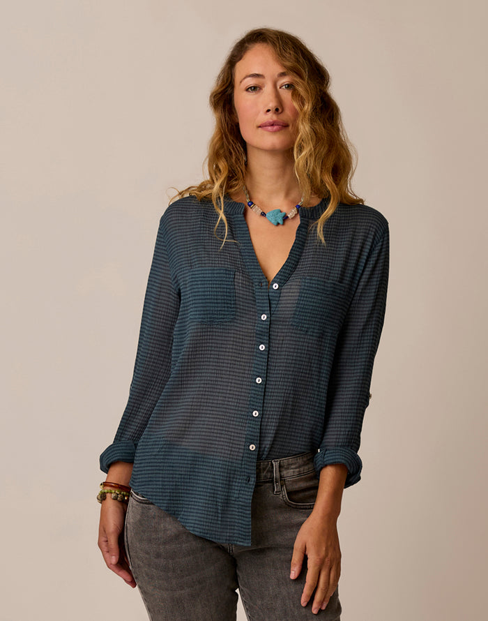 Dylan Gauze Tunic: Orion Stripe