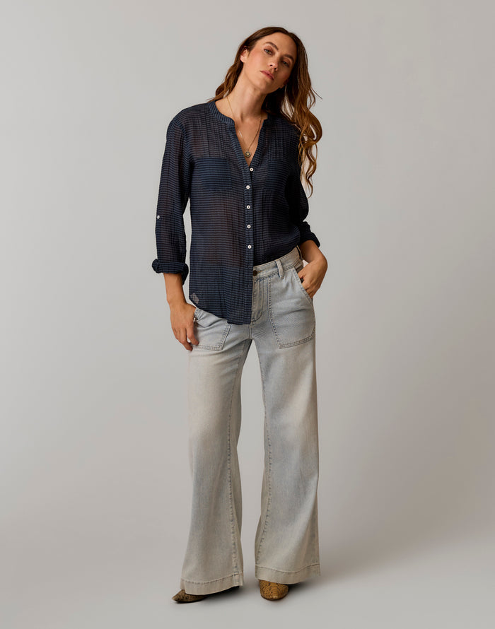 Dylan Gauze Tunic: Orion Stripe