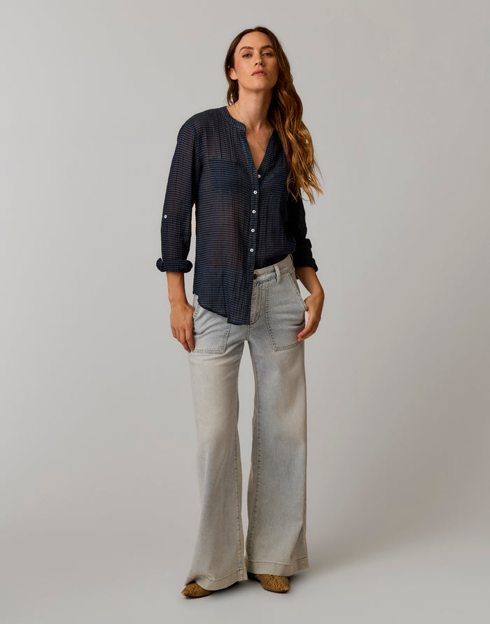 Dylan Gauze Tunic: Orion Stripe