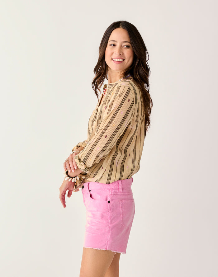 Dylan Gauze Tunic: Rum Stripe - FINAL SALE