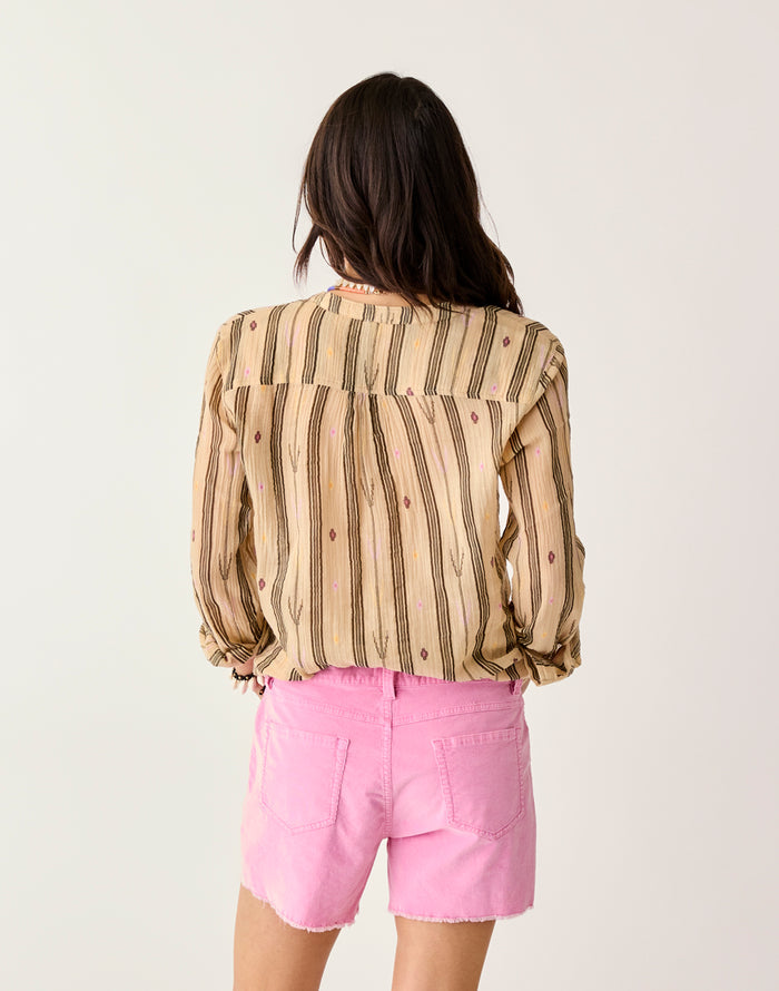 Dylan Gauze Tunic: Rum Stripe - FINAL SALE