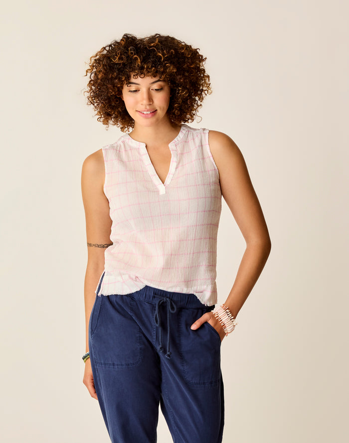 Dylan Tank: Hot Pink Plaid - FINAL SALE