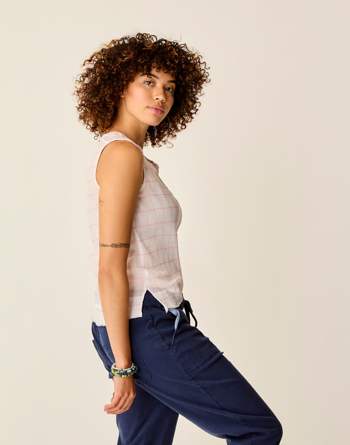 Dylan Tank: Hot Pink Plaid - FINAL SALE