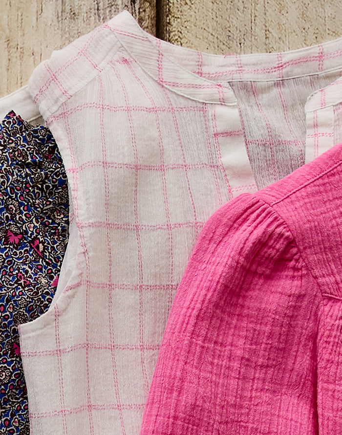 Dylan Tank: Hot Pink Plaid - FINAL SALE
