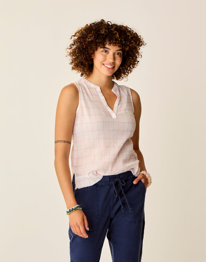 Dylan Tank: Hot Pink Plaid - FINAL SALE
