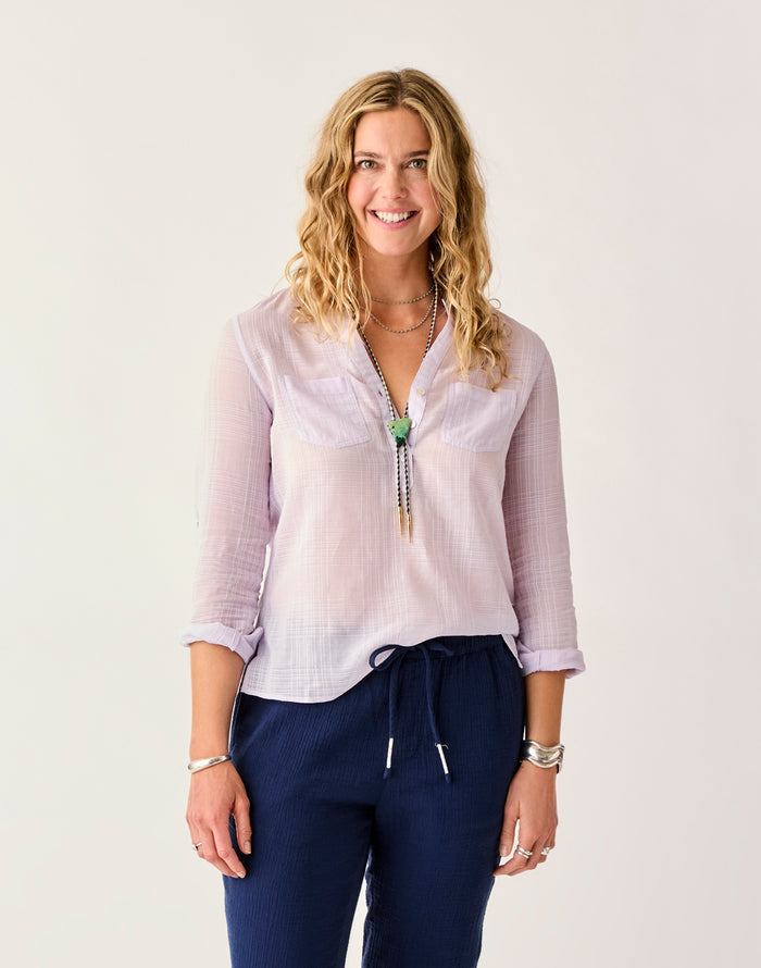 Dylan Textured Shirt: Dawn - FINAL SALE