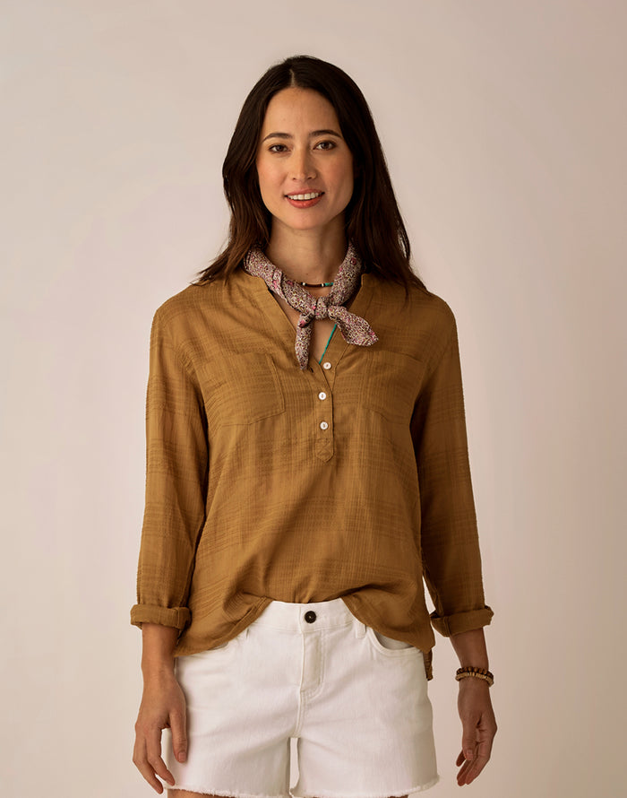 Dylan Textured Shirt: Golden