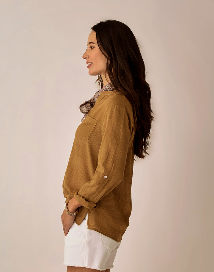 Dylan Textured Shirt: Golden
