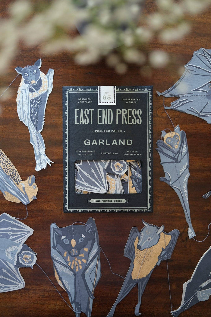East End Press - BATS SEWN GARLAND