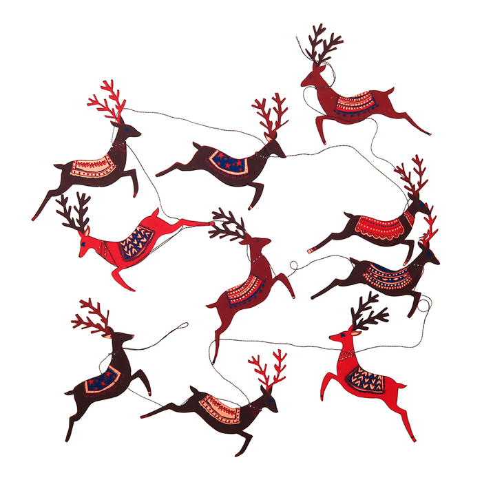 East End Press - REINDEERS SEWN GARLAND