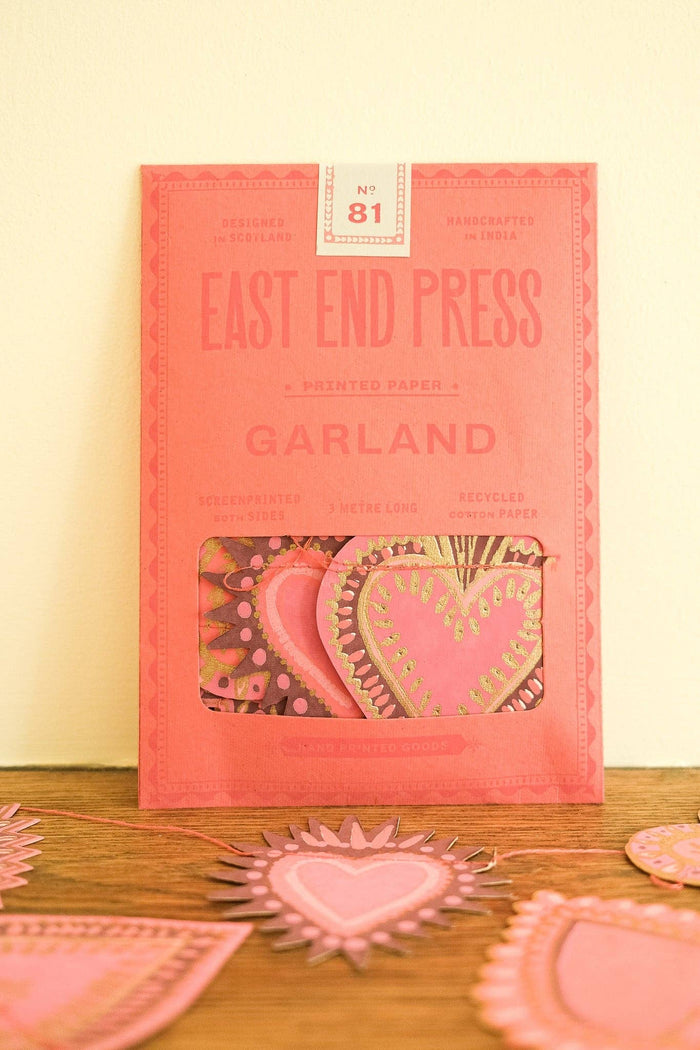 East End Press - SWEET HEARTS SEWN GARLAND