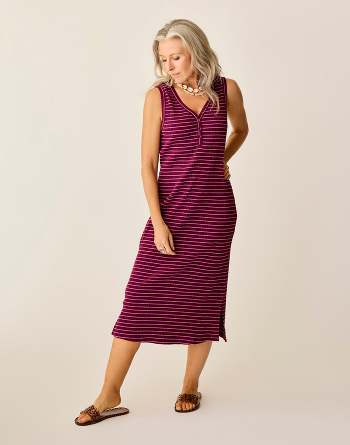 Elodie Rib Dress: Nirvana Stripe - FINAL SALE