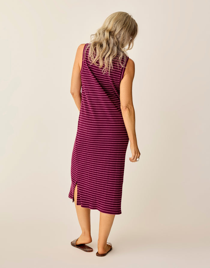 Elodie Rib Dress: Nirvana Stripe - FINAL SALE