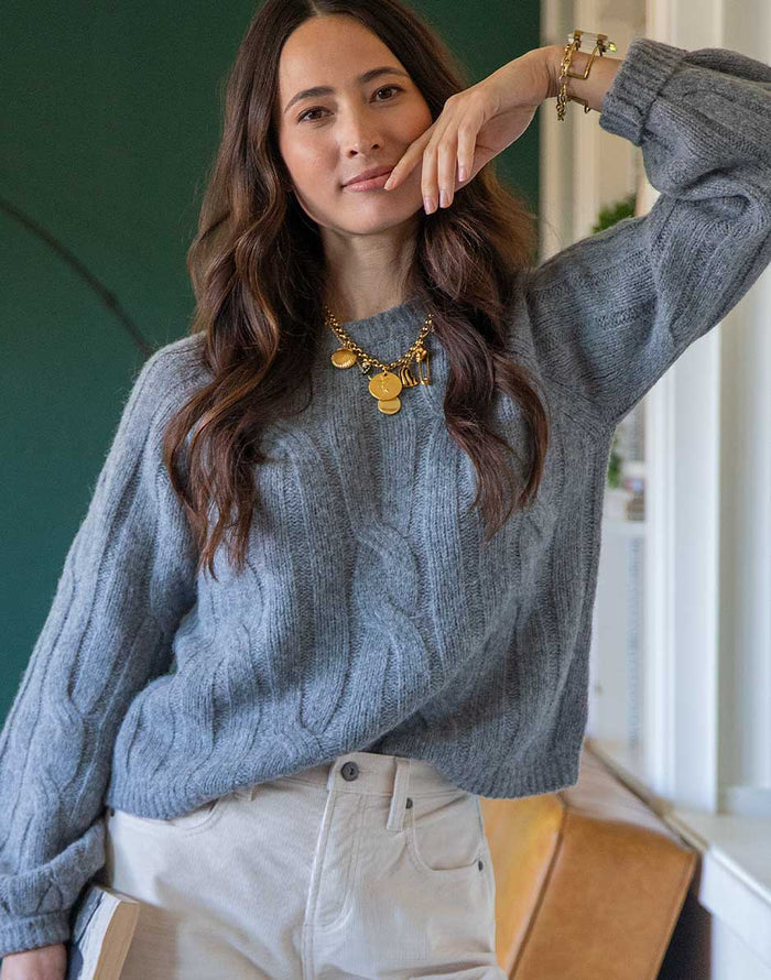 Eloise Wool Sweater: Mid Grey
