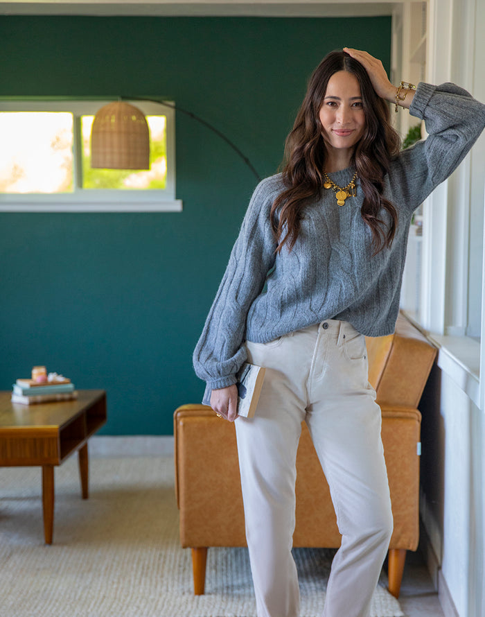 Eloise Wool Sweater: Mid Grey