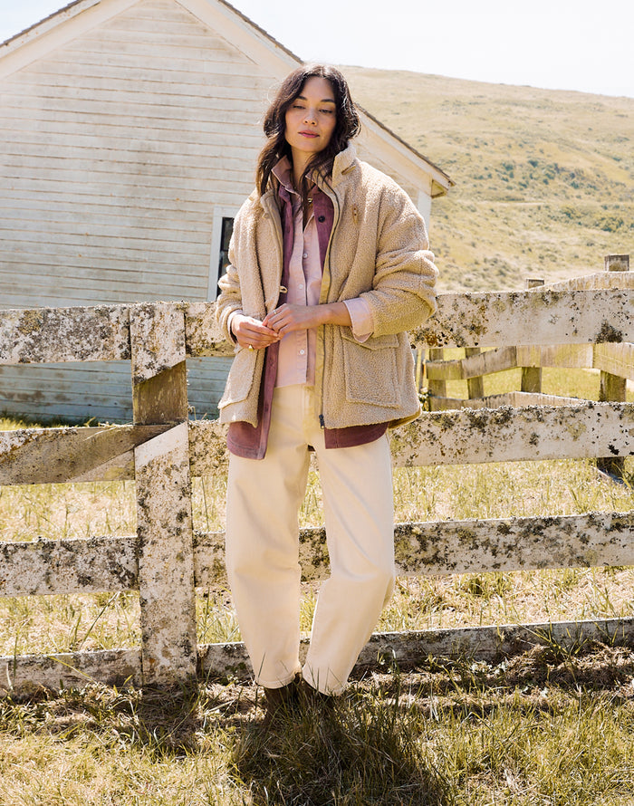 Emilia Boucle Coat: Sandstone