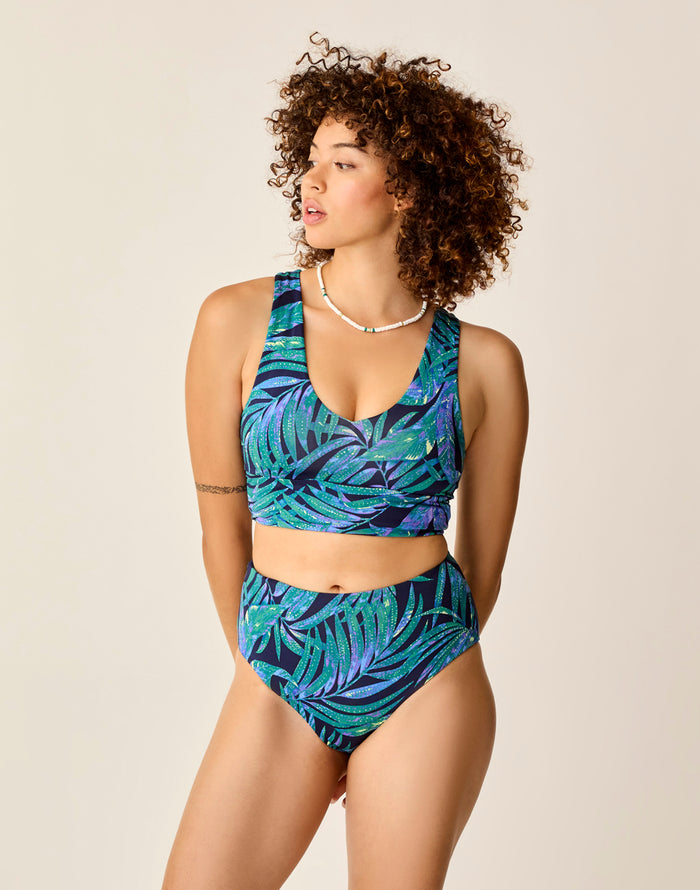 Erin Reversible Bottom: Blue Oasis/Jade - FINAL SALE