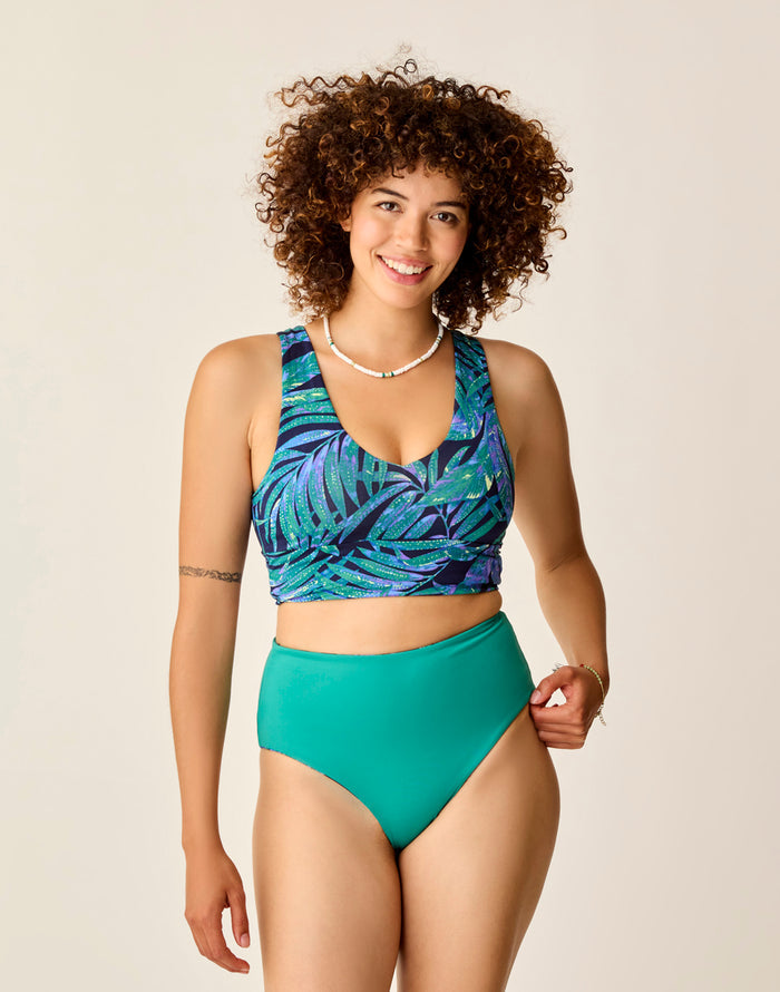 Erin Reversible Bottom: Blue Oasis/Jade - FINAL SALE