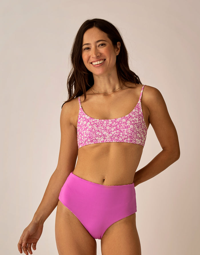 Erin Reversible Bottom: Fleur/Violet