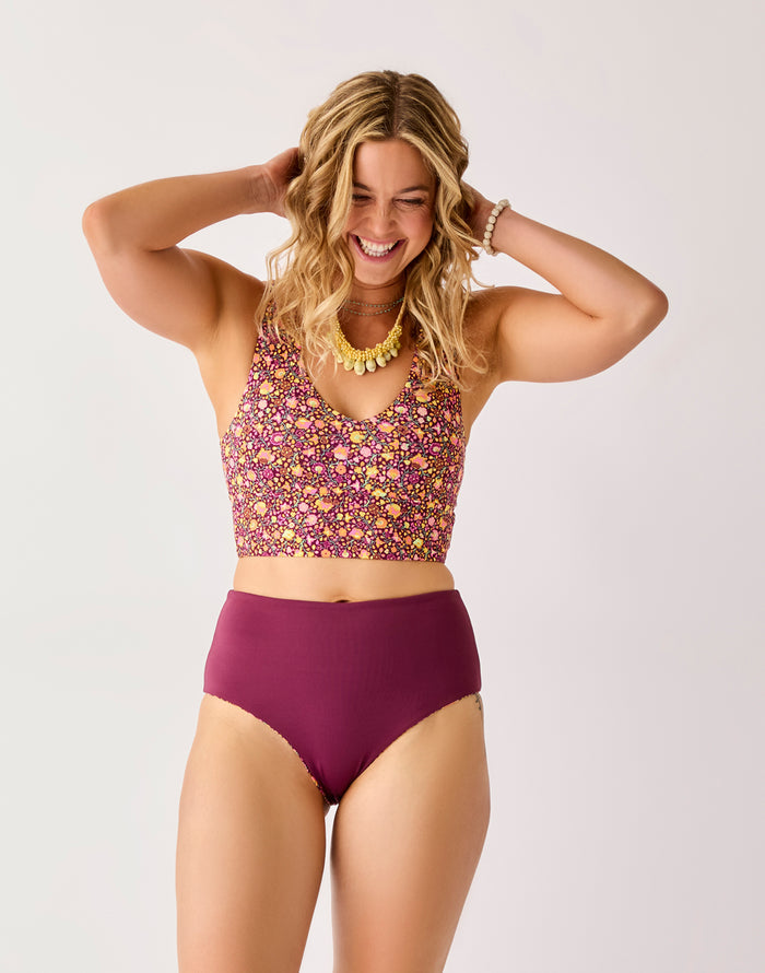 Erin Reversible Bottom: Garden/Nirvana - FINAL SALE