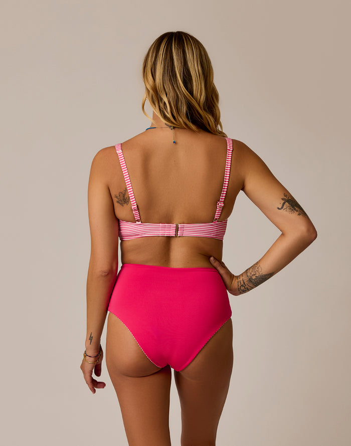 Erin Reversible Bottom: Melon Stripe/Watermelon