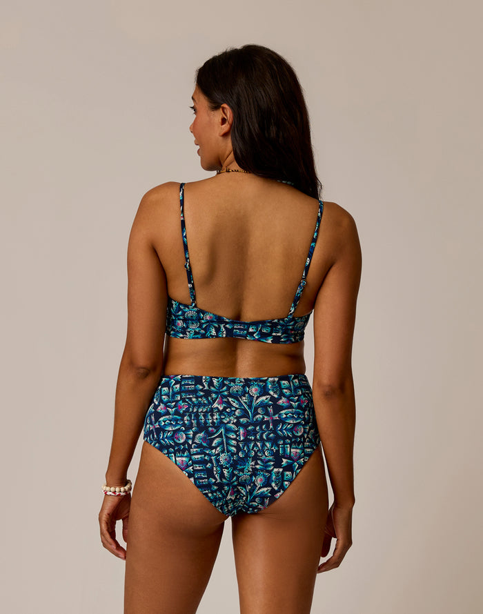 Erin Reversible Bottom: Tahiti/Navy